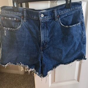 Abercrombie & Fitch Dark Blue Jean Shorts